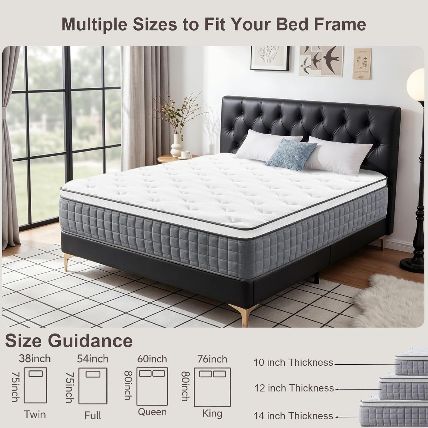 Pressure Relief Hybrid Spring Mattress