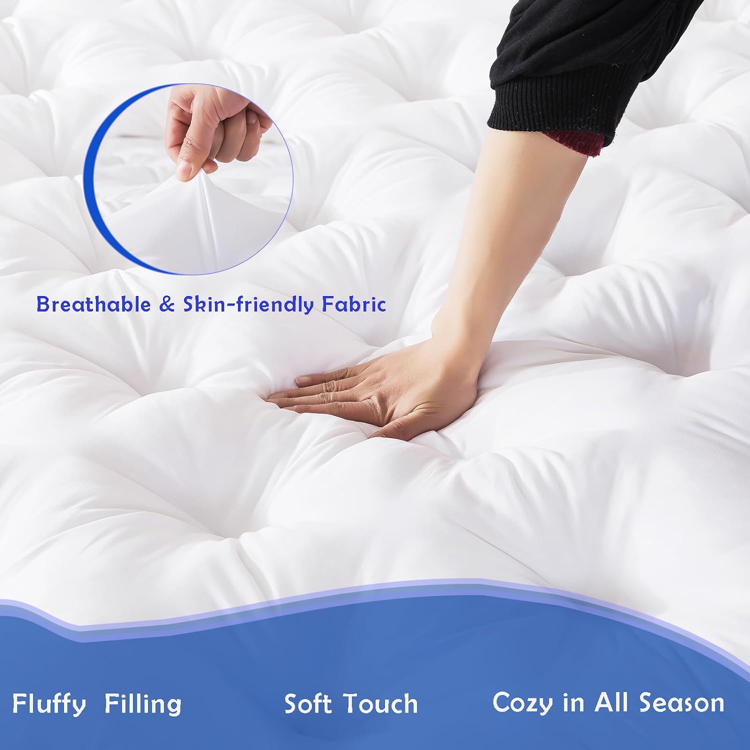 Soft Thick Pillow Top Foam Topper