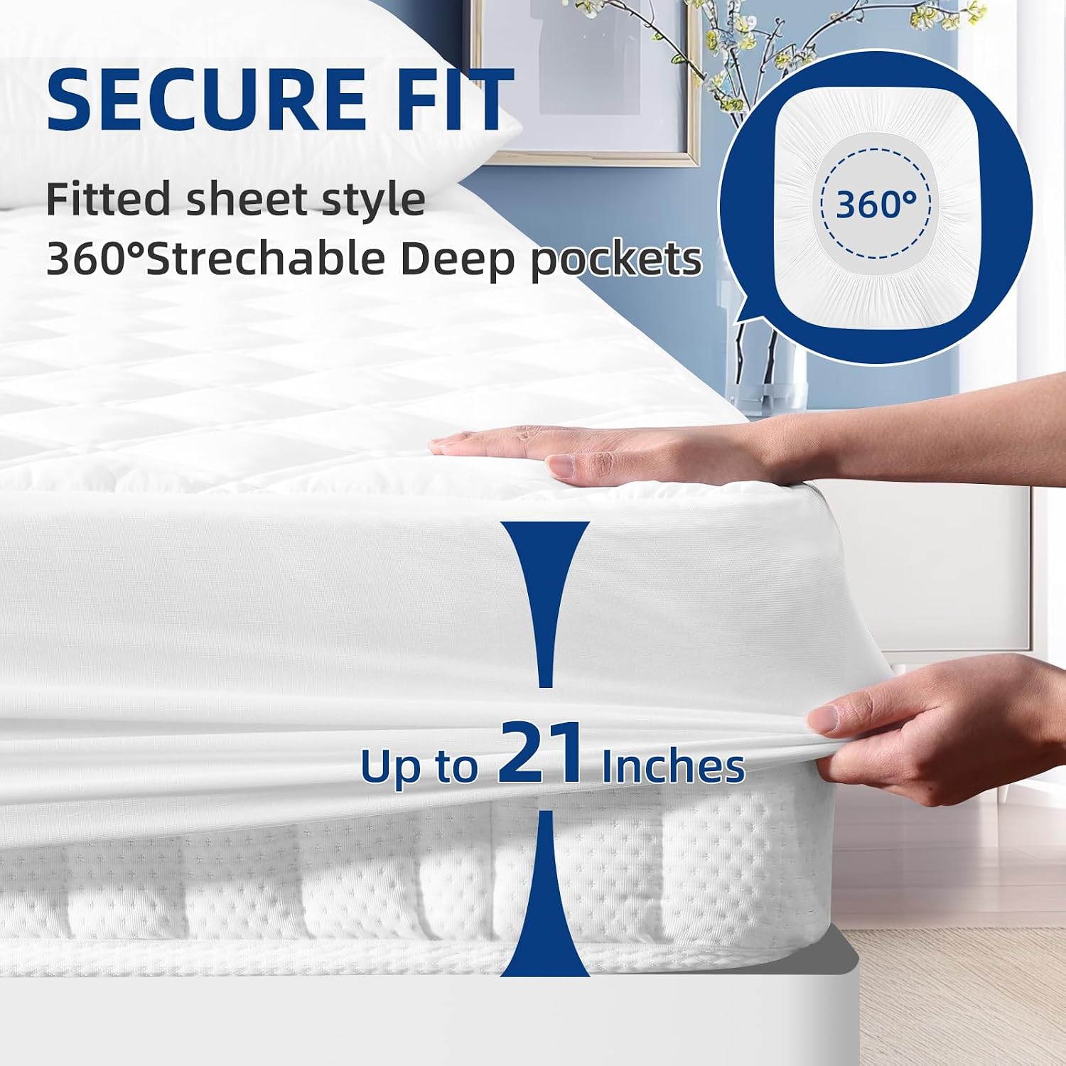Cooling Padded Waterproof Mattress Protector