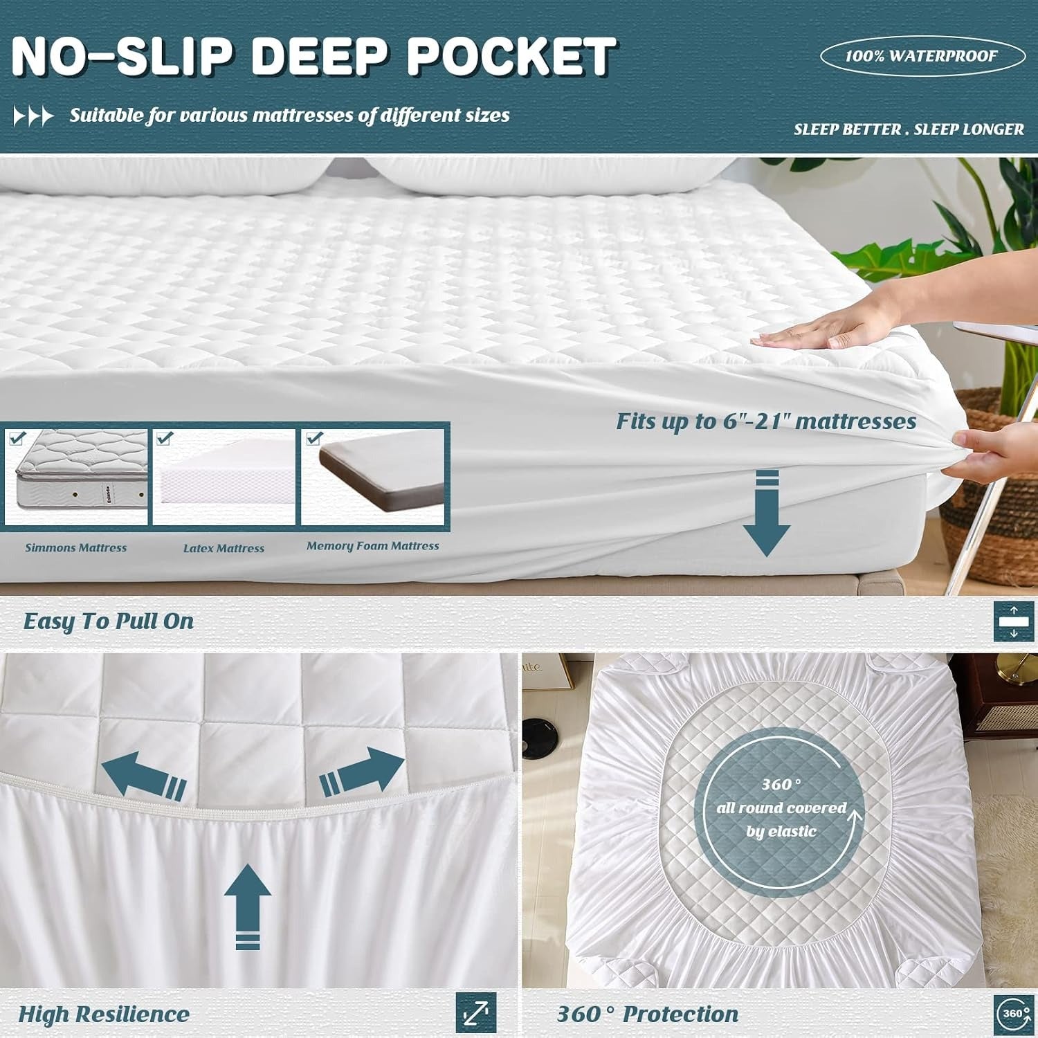 Quilted Waterproof Mattress Protector